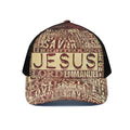 Jesus Religious Words Print Black Mesh Trucker Hat