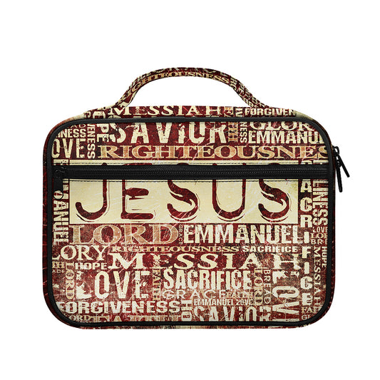 Jesus Religious Words Print Briefcase Bible Bag