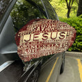 Jesus Religious Words Print Car Side Mirror Covers