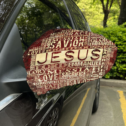 Jesus Religious Words Print Car Side Mirror Covers