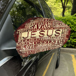 Jesus Religious Words Print Car Side Mirror Covers