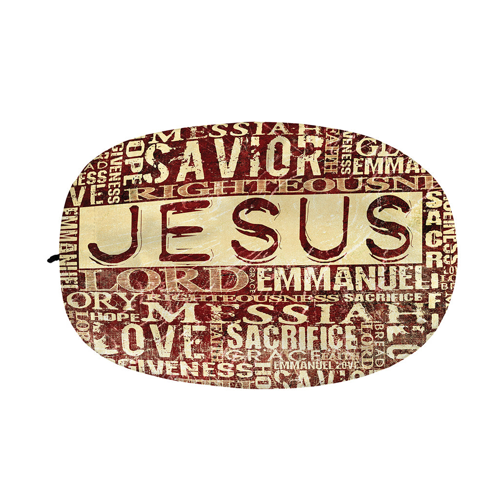 Jesus Religious Words Print Car Side Mirror Covers
