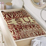 Jesus Religious Words Print Changing Pad Cover