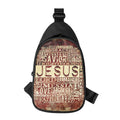 Jesus Religious Words Print Sling Bag