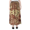 Jesus Religious Words Print Chiffon Maxi Skirt