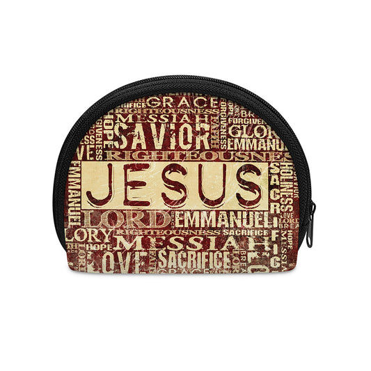 Jesus Religious Words Print Coin Purse