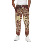 Jesus Religious Words Print Cotton Pants