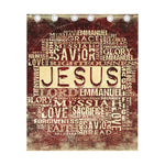 Jesus Religious Words Print Curtain