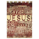 Jesus Religious Words Print Curtain