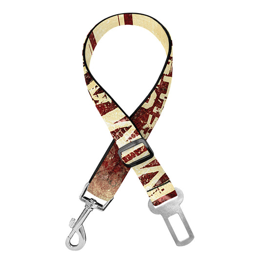 Jesus Religious Words Print Dog Seat Belt