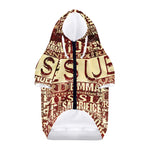 Jesus Religious Words Print Dog Zip Up Hoodie