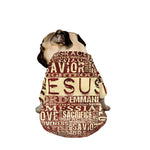 Jesus Religious Words Print Dog Zip Up Jacket