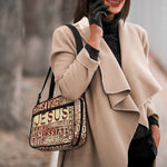 Jesus Religious Words Print Double Strap Bible Bag