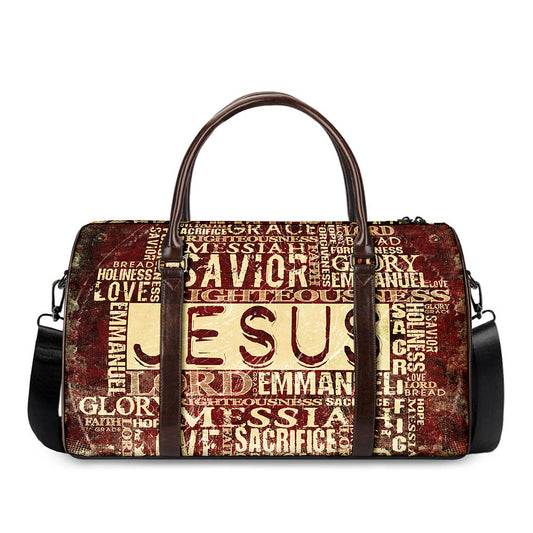 Jesus Religious Words Print Duffle Bag