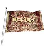 Jesus Religious Words Print Flag