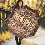 Jesus Religious Words Print Foldable Umbrella