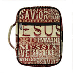 Jesus Religious Words Print Front Pocket Bible Bag