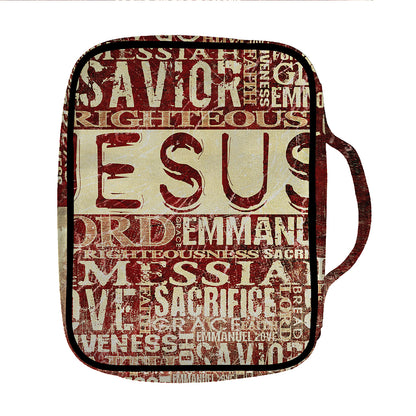 Jesus Religious Words Print Front Pocket Bible Bag