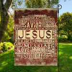 Jesus Religious Words Print Garden Flag