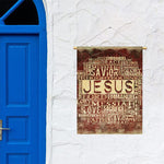 Jesus Religious Words Print Garden Flag