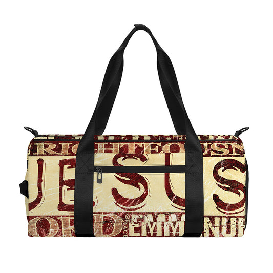 Jesus Religious Words Print Gym Bag
