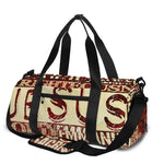 Jesus Religious Words Print Gym Bag