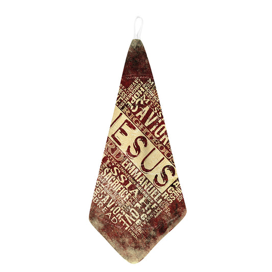 Jesus Religious Words Print Hand Towel