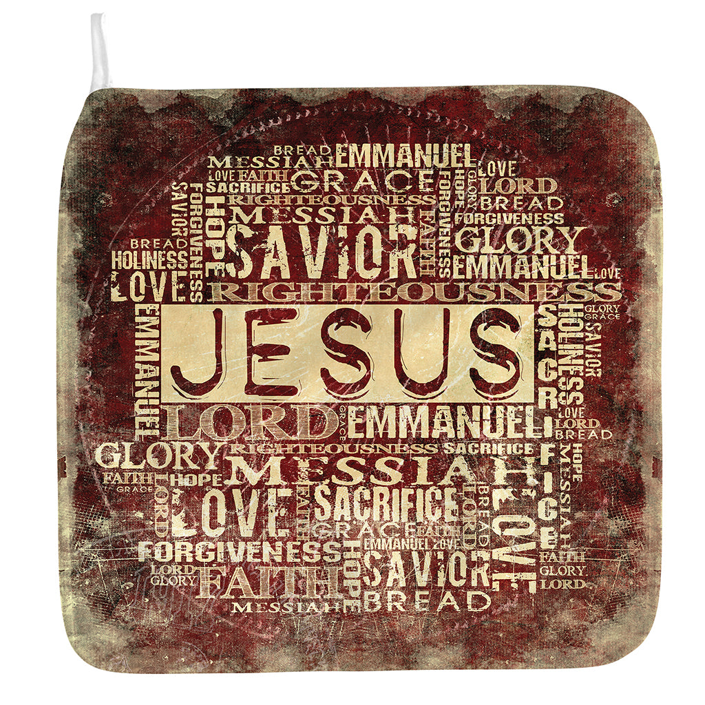 Jesus Religious Words Print Hand Towel