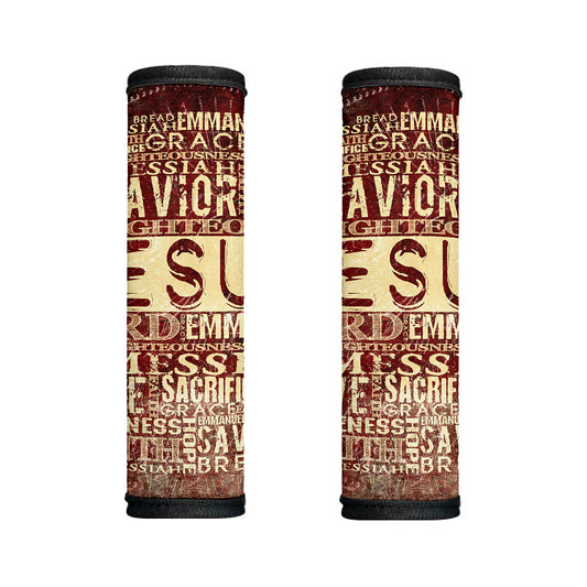 Jesus Religious Words Print Handle Covers