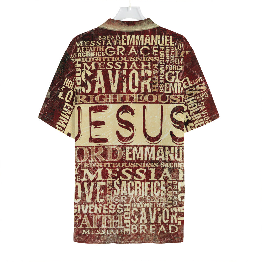 Jesus Religious Words Print Hawaiian Shirt