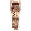 Jesus Religious Words Print High Slit Maxi Skirt