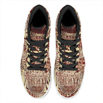 Jesus Religious Words Print High Top Leather Sneakers