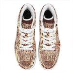 Jesus Religious Words Print High Top Leather Sneakers