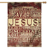 Jesus Religious Words Print House Flag