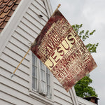 Jesus Religious Words Print House Flag