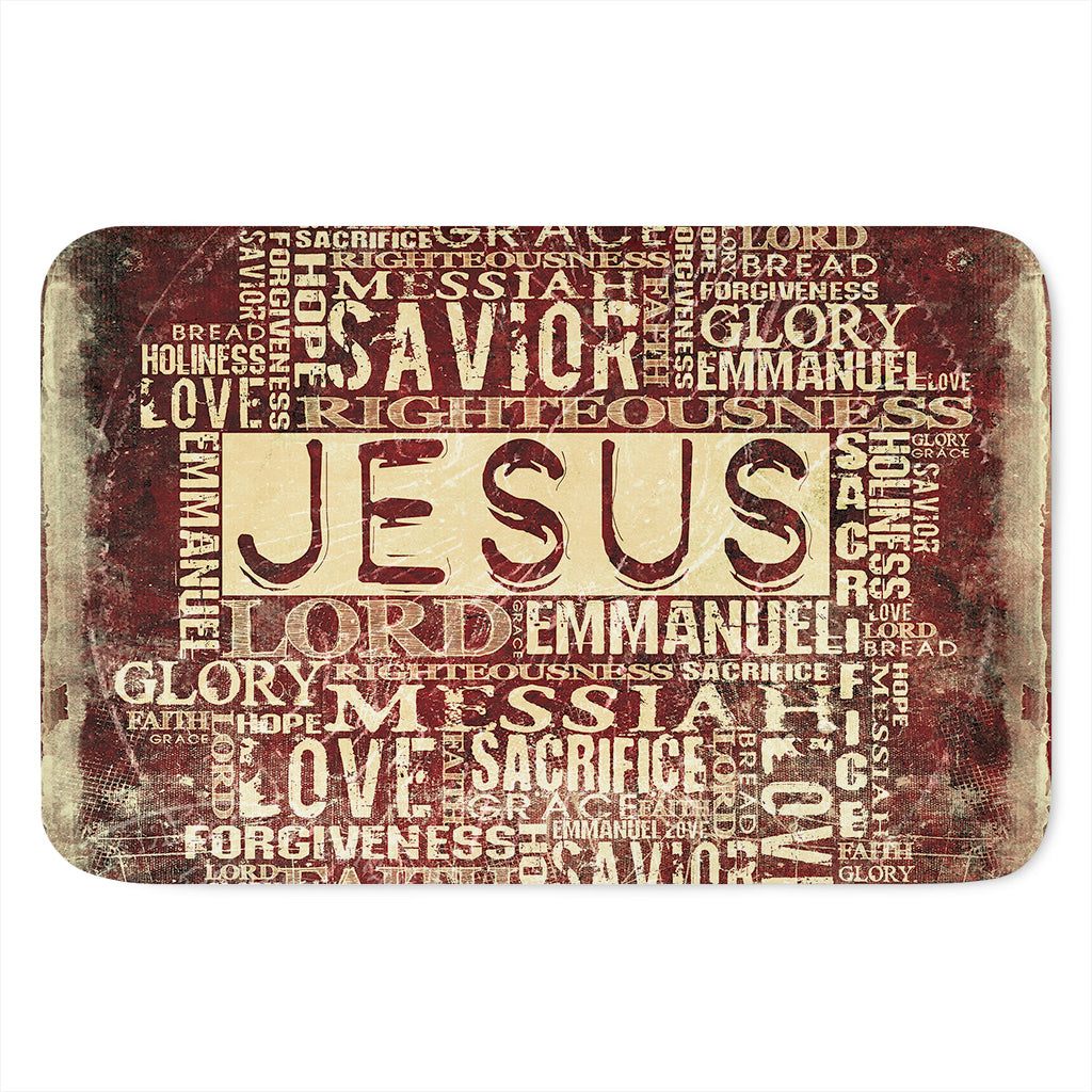Jesus Religious Words Print Indoor Door Mat