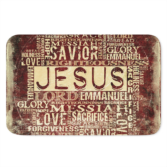 Jesus Religious Words Print Indoor Door Mat