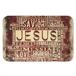 Jesus Religious Words Print Indoor Door Mat