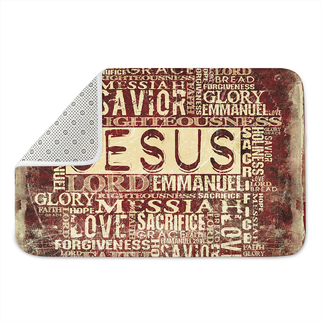 Jesus Religious Words Print Indoor Door Mat