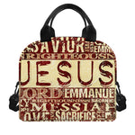 Jesus Religious Words Print Insulated Lunch Bag