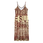 Jesus Religious Words Print Jersey Midi Cami Dress