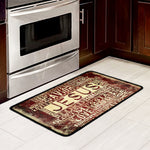 Jesus Religious Words Print Kitchen Mat