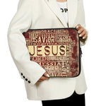 Jesus Religious Words Print Laptop Sleeve
