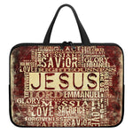 Jesus Religious Words Print Laptop Sleeve With Handle