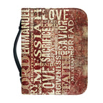 Jesus Religious Words Print Leather Bible Cover