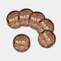 Jesus Religious Words Print Leather Coaster Set