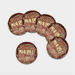 Jesus Religious Words Print Leather Coaster Set