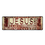Jesus Religious Words Print Long Kitchen Mat