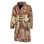 Jesus Religious Words Print Men's Bathrobe