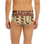 Jesus Religious Words Print Men's Briefs